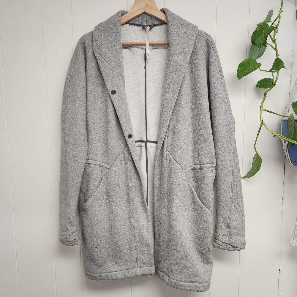 Lululemon &go Take You There Wrap Cotton Fleece Heathered Grey Size 8